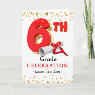 Gefeliciteerd 6e klas Afstuderen Kaart