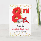 Gefeliciteerd 8e klas Afstuderen Kaart (Voorkant)