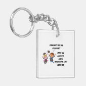 Gefeliciteerd aan de Afstuderen Sleutelhanger (Voorkant Links)