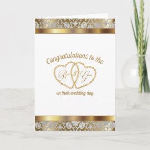 Gefeliciteerd aan de Bruid en Bruidegom - Huwelijk Kaart