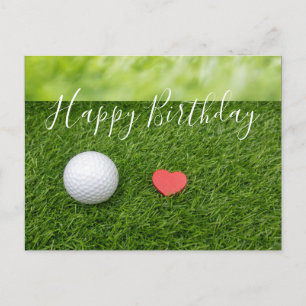 Gefeliciteerd aan de golfer met liefde en golfbal briefkaart