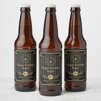 Gefeliciteerd aan een vriend gedetailleerd aanpass bier etiket