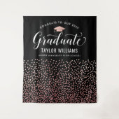 Gefeliciteerd aan onze afgestudeerde Roze Gouden C Wandkleed (Voorkant)