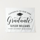 Gefeliciteerd aan onze afgestudeerde witte afstude wandkleed (Voorkant (horizontaal))