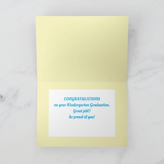 Gefeliciteerd! Aangepaste kleuterschool afstuderen Kaart (Binnen)
