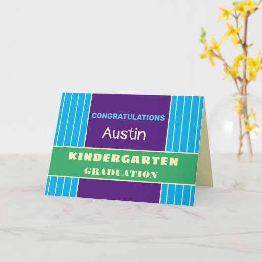 Gefeliciteerd! Aangepaste kleuterschool afstuderen Kaart (Gele Bloem)