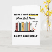 Gefeliciteerd | Aangepaste naam Schattige Geniet v Kaart (Gele Bloem)