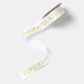 Gefeliciteerd Aangepaste tekst Goud Lint (Achterkant)
