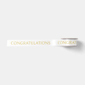 Gefeliciteerd Aangepaste tekst Goud Lint (Voorkant)