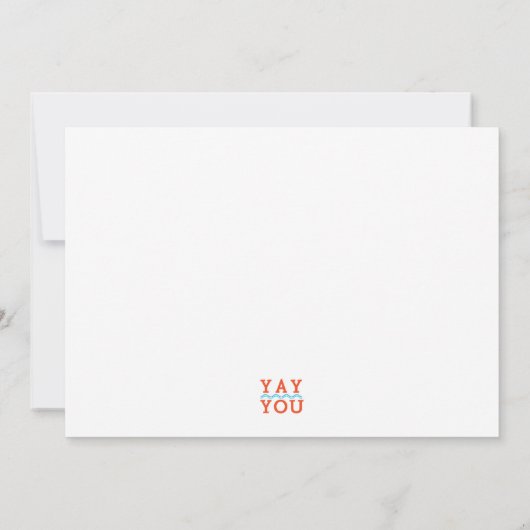 Gefeliciteerd, aanmoediging Notecard Briefkaart (Achterkant)