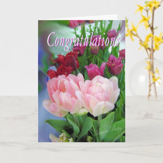 Gefeliciteerd-aanpassen Kaart (Gele Bloem)