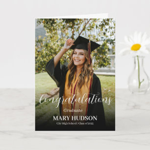 Gefeliciteerd Afgestudeerd Afstuderen Middelbare S Kaart