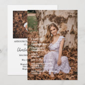 Gefeliciteerd Afgestudeerd Foto Kaart (Voorkant / Achterkant)