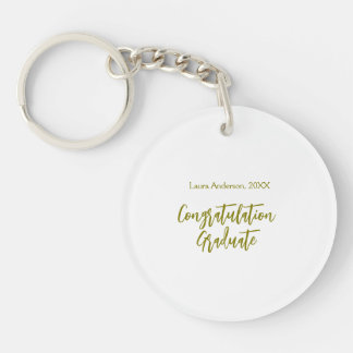 Gefeliciteerd afgestudeerd gouden naam klas 20XX s Sleutelhanger