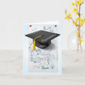 Gefeliciteerd afgestudeerd met persoonlijke naam kaart (Gele Bloem)