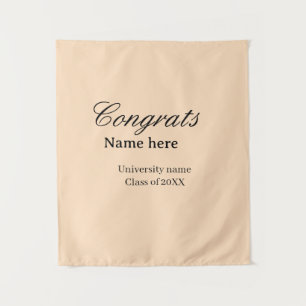 Gefeliciteerd afgestudeerd universiteitsnaam klas wandkleed