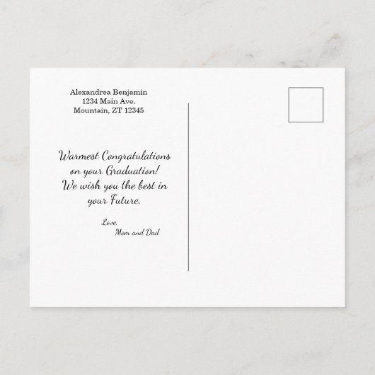 Gefeliciteerd Afgestudeerde Afstudeerklas 2023 Briefkaart (Achterkant)