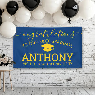 Gefeliciteerd Afgestudeerde - Afstuderen marine go Spandoek