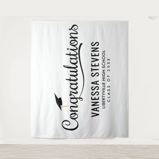 Gefeliciteerd Afgestudeerde Afstuderen Wandkleed (Voorkant)