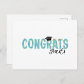 Gefeliciteerd Afgestudeerde Briefkaart (Voorkant / Achterkant)