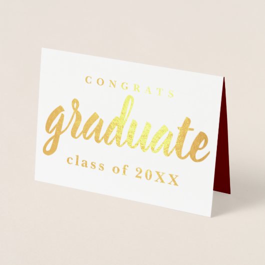 Gefeliciteerd afgestudeerde folie kaart (Voorkant)