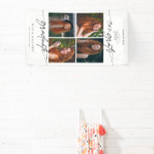 Gefeliciteerd Afgestudeerde Handgetekende Script F Spandoek (Insitu)
