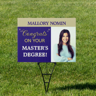 Gefeliciteerd afgestudeerde! Masterdiploma Foto Tu Tuinbord