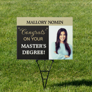 Gefeliciteerd afgestudeerde! Masterdiploma Foto Tu Tuinbord