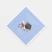 Gefeliciteerd Afgestudeerde Mortel Bord Diploma Servet (Hoek)