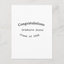 Gefeliciteerd afgestudeerde naam klas van 20XX typ