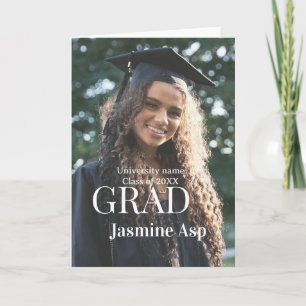 Gefeliciteerd afgestudeerde naam universiteit naam kaart