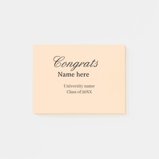 Gefeliciteerd afgestudeerde universiteitsnaam klas post-it® notes (Voorkant)