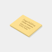 Gefeliciteerd afgestudeerde voeg schoolnaam toe ee post-it® notes (Schuin)