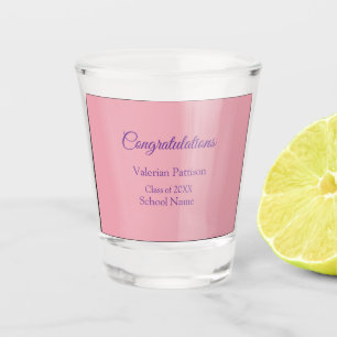 Gefeliciteerd afgestudeerde voeg schoolnaam toe ee shot glas