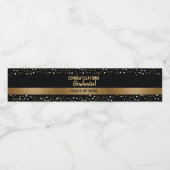 Gefeliciteerd Afgestudeerden Black Gold-labels Waterfles Etiket (Enkel label)