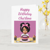 Gefeliciteerd | Afrikaans-Amerikaans kind Kaart (Gele Bloem)