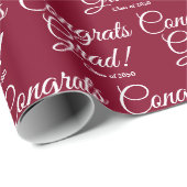 Gefeliciteerd afstudeerder aangepaste klasse jaars cadeaupapier (Rol Hoek)