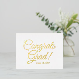 Gefeliciteerd afstudeerder aangepaste script afstu folie feestdagen briefkaart