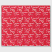 Gefeliciteerd afstudeerder aangepaste script klass cadeaupapier (Vlak)