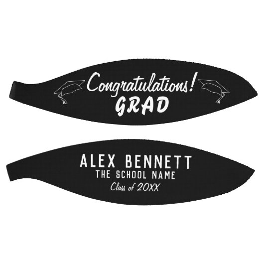 Gefeliciteerd Afstudeerder Black en White Afstuder Basketbal (Panelen)