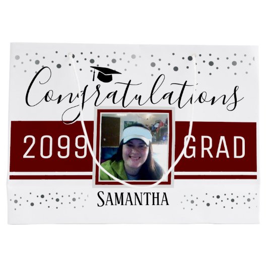 Gefeliciteerd Afstudeerder Elk jaar Confetti Groot Cadeauzakje (Achterkant)