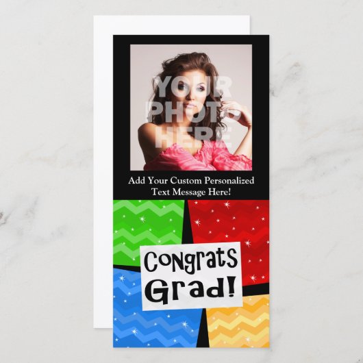 Gefeliciteerd Afstudeerder Festive Multicolor Grad (Voorkant / Achterkant)