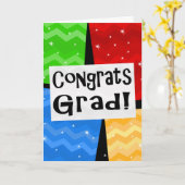 Gefeliciteerd Afstudeerder Festive Multicolor Grad Kaart (Gele Bloem)