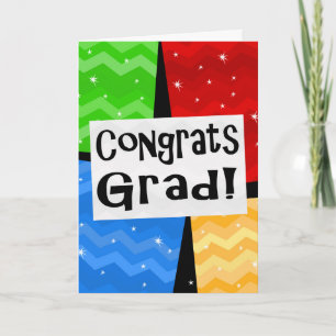 Gefeliciteerd Afstudeerder Festive Multicolor Grad Kaart