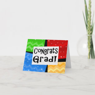 Gefeliciteerd Afstudeerder Festive Multicolor Grad Kaart