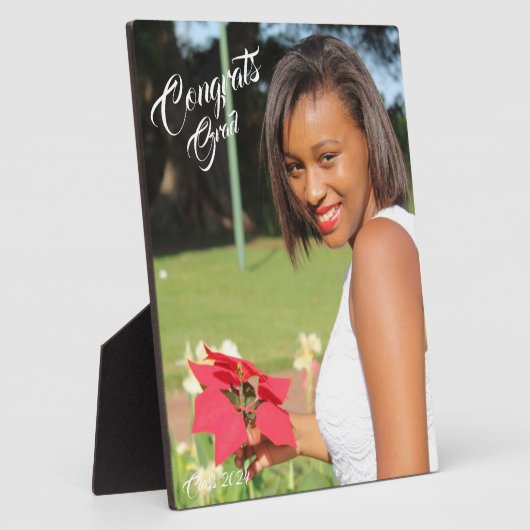 Gefeliciteerd Afstudeerder Foto Afstuderen Fotoplaat (Zijkant)