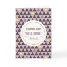 Gefeliciteerd Afstudeerder. Geometrisch patroon Aa