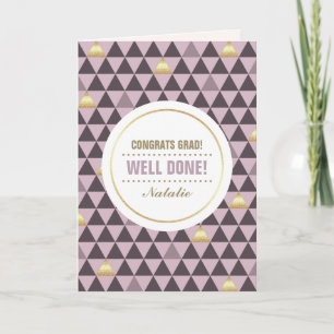 Gefeliciteerd Afstudeerder. Geometrisch patroon Aa Kaart