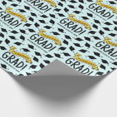 Gefeliciteerd Afstudeerder Gold Banner Celebration Cadeaupapier (Hoek)