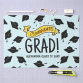 Gefeliciteerd Afstudeerder Gold Banner Celebration Tissuepapier (Craft)